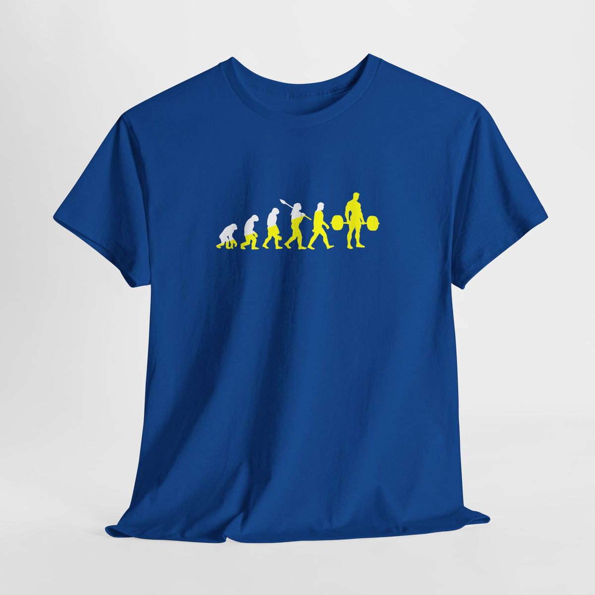 Weightlifting Evolution tee in Royal – flat front