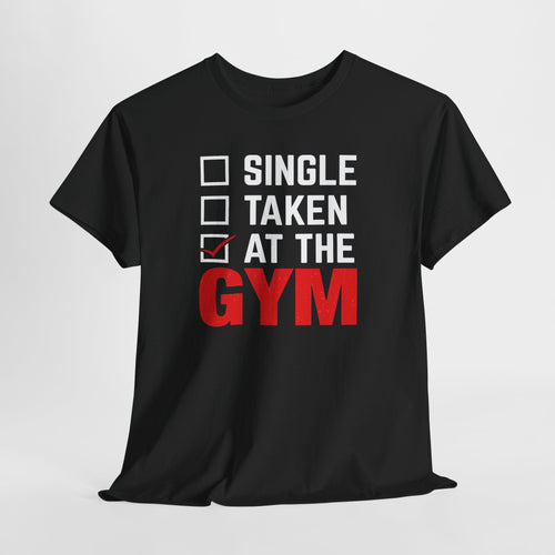 Single / Taken / At The Gym tee in Black – flat front